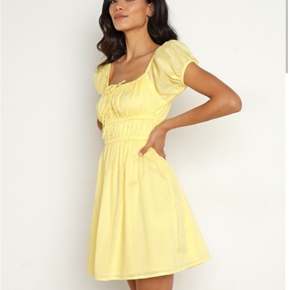 Faithfull the Brand Sunny Yellow Mini Dress - Picture 2 of 4